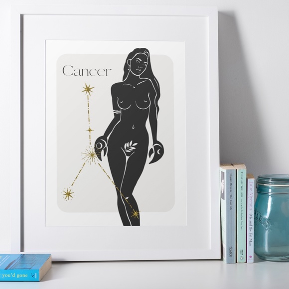 Cancer Zodiac Sign Wall Art Print Poster Unframed - Picture 3 of 5